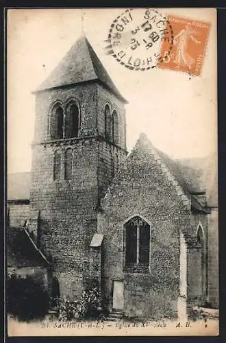 AK Saché /I.-et-L., Église du XVe siècle