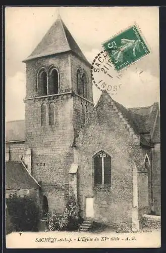 AK Saché /I.-et-L., L`Église du XVe siécle