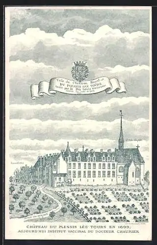 Künstler-AK Plessis-les-Tours, Château en 1699