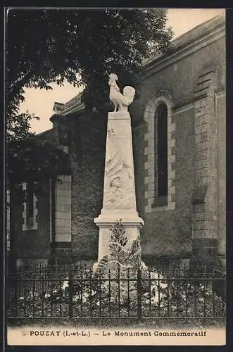 AK Pouzay /I.-et-L., Le Monument Commémoratif