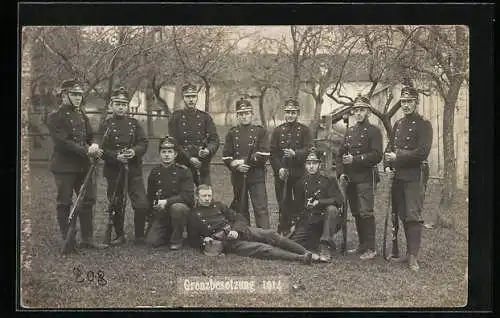 AK Grenzbesetzung 1914, schweizer Soldaten