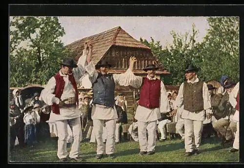 AK Bauern vom Balkan beim Volkstanz