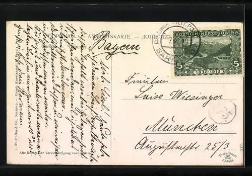 AK Sarajewo, Geschäft eines Tuchhändlers