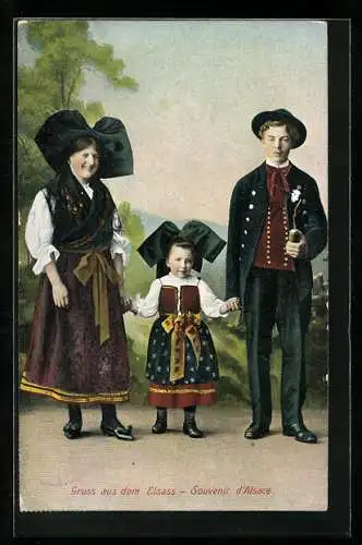 AK Elsässer Bauerntracht