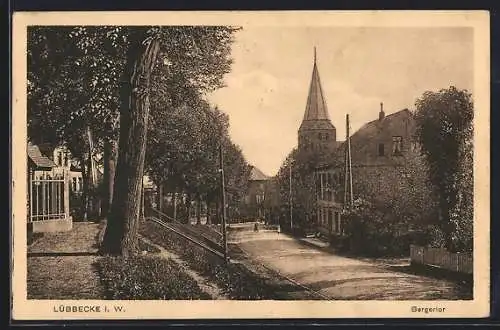 AK Lübbecke i. W., Strasse am Bergertor