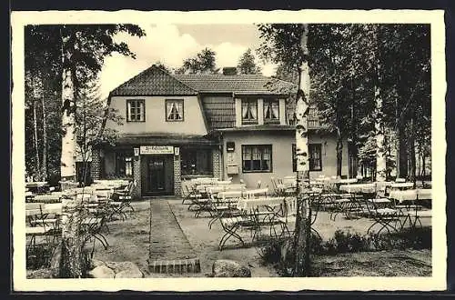 AK Rotenburg i. Hann., Gasthaus Heideschänke am Gr. Bullensee