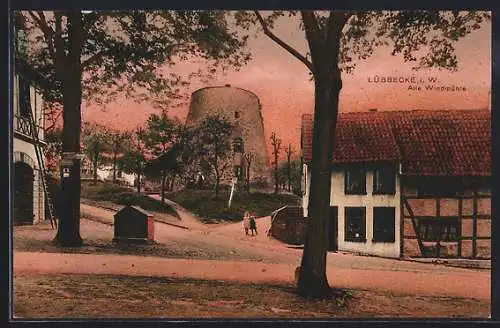 AK Lübbecke i. W., Blick zur Alten Windmühle