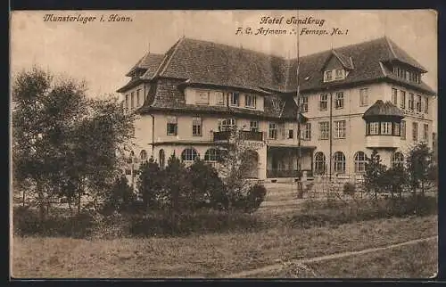 AK Munsterlager i. Hann., Das Hotel Sandkrug v. F. C. Arfmann