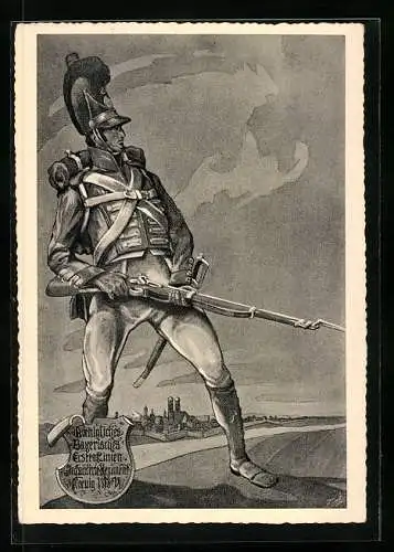 AK Königlich Bayerisches 1. Infanterie-Regiment König, 1778-1958, Soldat in Uniform