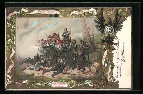 Lithographie 15. Reggimento Fanteria, Schlacht von Novara
