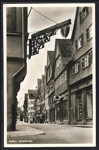 AK Aalen, Hauptstrasse am Heimat- & Schubart-Museum