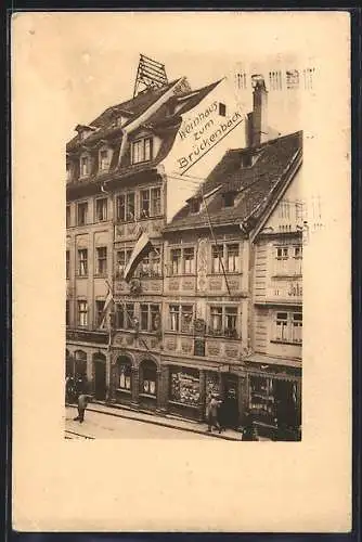 AK Würzburg, Gasthaus zum Brückenbäck