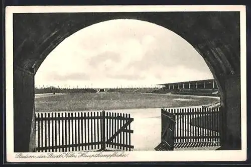 AK Köln-Müngersdorf, Hauptkampfbahn im Stadion