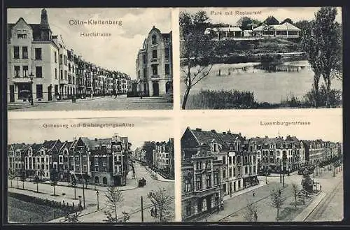 AK Köln-Klettenberg, Hardtstrasse, Gottesweg und Siebengebirgs-Allee, Luxemburgerstrasse