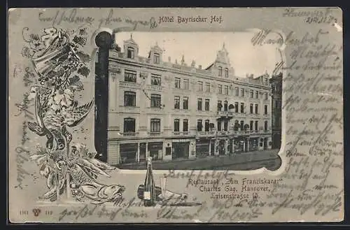 AK Hannover, Restaurant zum Franziskaner, Hotel Bayrischer Hof in der Luisenstrasse 10