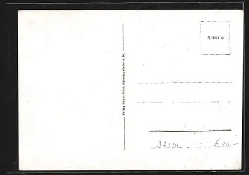 AK Mainstockheim a. M., Totalansicht, Gasthaus & Café Hülbig