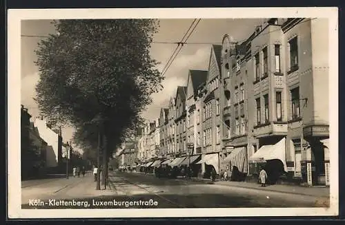 AK Köln-Klettenberg, Luxemburgerstrasse mit Geschäften