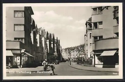 AK Köln-Klettenberg, Hardtstrasse mit Geschäften an der Kreuzung, Bauhaus