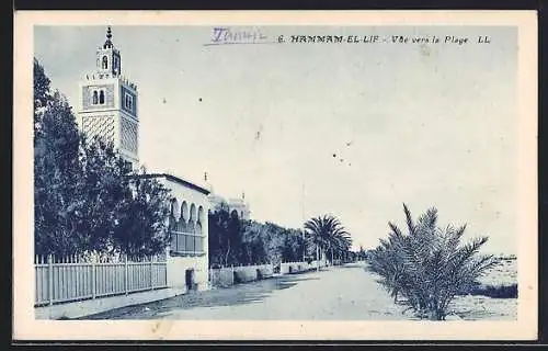 AK Hammam-El-Lif, Vue vers la Plage