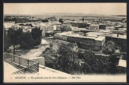 AK Bizerte, Vue generale prise du Fort d`Espagne