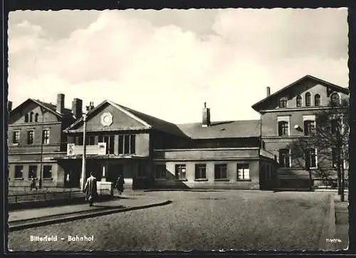 AK Bitterfeld, Totalansicht Bahnhof