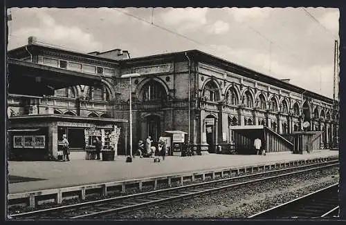 AK Kreiensen /Harz, Gleispartie am Bahnhof