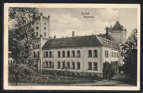 AK Aurich / Ostfriesland, Blick auf die Regierung, Amtsgebäude