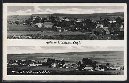 AK Gahlenz b. Oederan, Oberer-Ortsteil und Mittlerer Ortsteil mit Schule