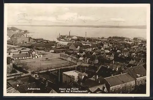 AK Aabenraa, Havn og Fjord set fra Kirketaarnet