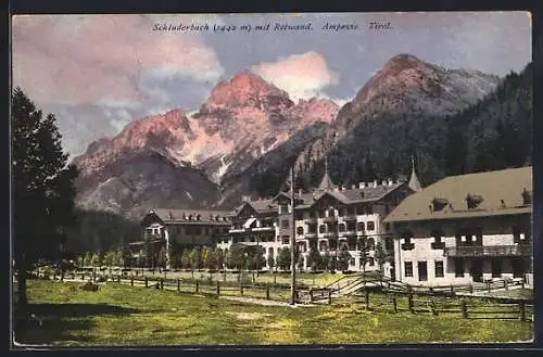 AK Ampezzo, Blick gegen Rotwand und Schluderbach