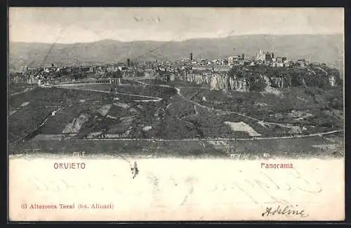 AK Orvieto, Panoramablick auf die Stadt