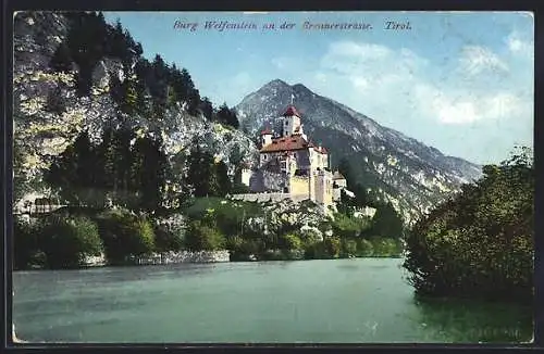 AK Welfenstein /Tirol, Die Burg an der Brennerstrasse