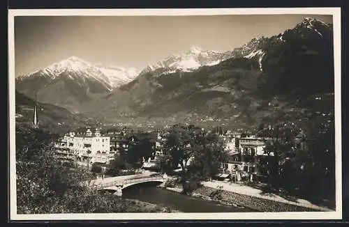 AK Merano, Blick auf den Ort