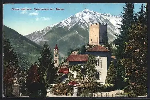 AK Meran, Partie mit dem Pulverturm