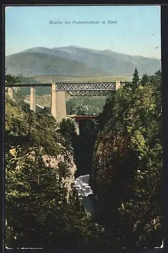 AK Franzensfeste /Tirol, Blick auf die Brücke