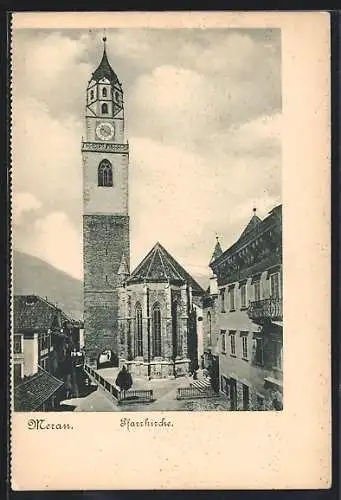 AK Meran, Blick auf die Pfarrkirche