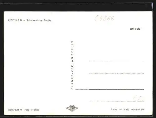 AK Köthen / Anhalt, Schalaunische Strasse mit Geschäften