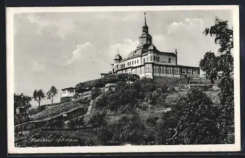 AK Radebeul, Gasthaus Spitzhaus auf dem Berg