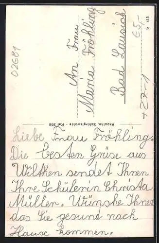 AK Wilthen i. Sa., Liedtext Wilthner Liedel von Franz Rösler