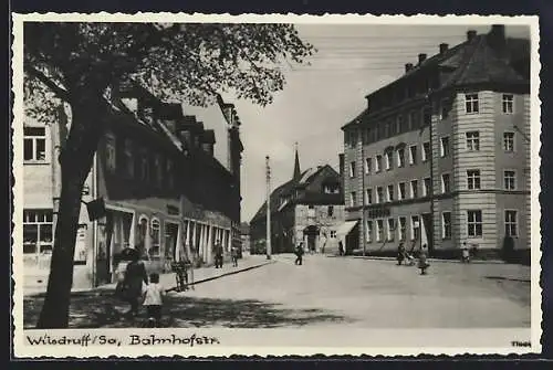 AK Wilsdruff / Sa., Blick in die Bahnhofstrasse