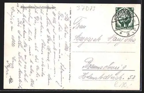 AK Göttingen, Gasthaus Rasemühle