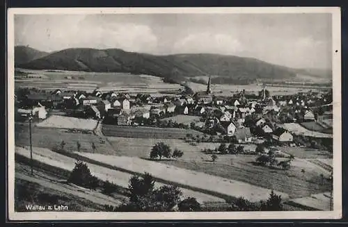 AK Wallau a. Lahn, Ortsansicht aus der Vogelschau