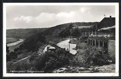 AK Rengershausen / Kassel, Gasthaus Felsengarten, Bes. Wilh. Thöne und Hans Schmidt