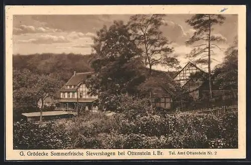 AK Sievershagen bei Ottenstein, Gasthaus Grödecke