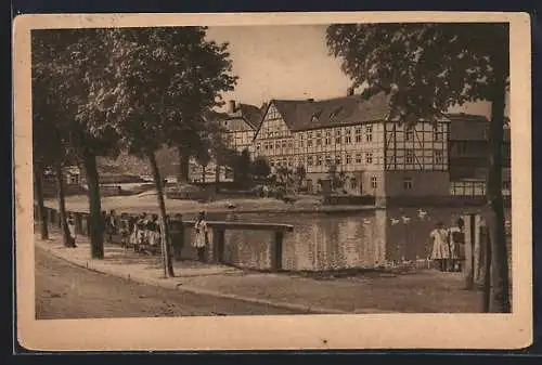 AK Ottenstein / Braunschweig, Blick auf Gast- und Pensions-Haus C. Henninges