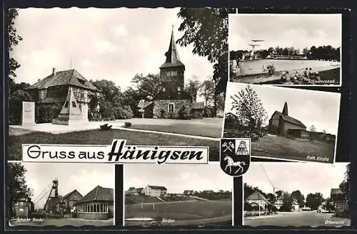 AK Hänigsen, Schwimmbad, Kath. Kirche, Schacht Riedel und Stadion