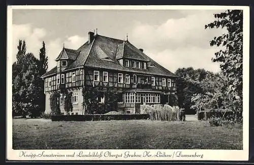 AK Grabow / Dannenberg, Kneipp-Sanatorium Schloss Obergut