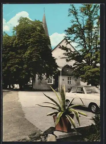 AK Rahden, Parkplatz mit Blick auf den Kirchturm