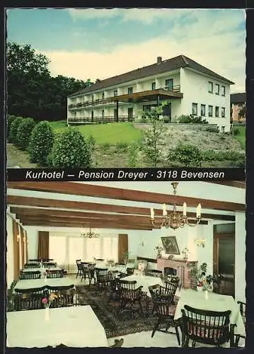 AK Bad Bevensen, Kurhotel-Pension Dreyer mit Innenansicht