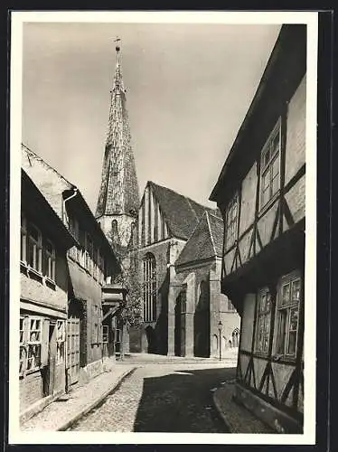 AK Salzwedel, Marienkirche, Blick auf das Oberschiff